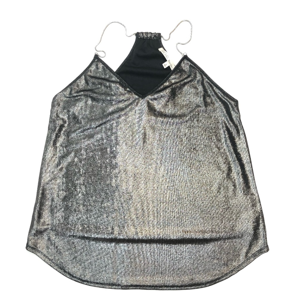 Rachel Roy Silver Chain Racerback Halter Top, Sm